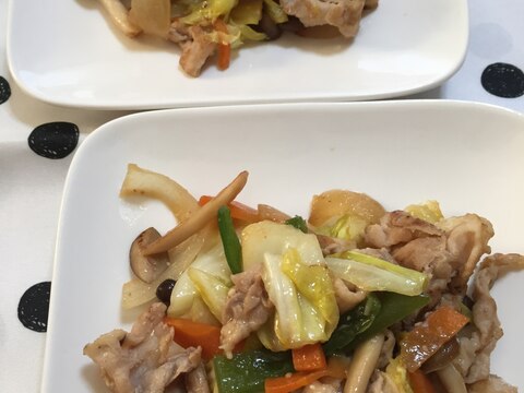 豚バラ肉と野菜の味噌炒め